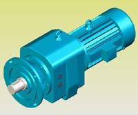 C系列斜齒輪減速機實體模型