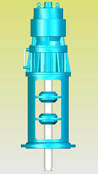 發(fā)酵罐用立式行星齒輪減速機(jī)實(shí)體模型