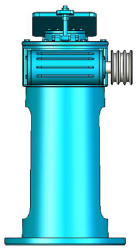 M型立式蝸桿減速器實體模型