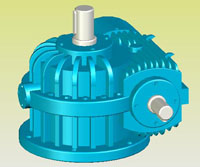 PWS型平面二次包絡(luò)環(huán)面蝸桿減速器實(shí)體模型(GB/T16449-1996)