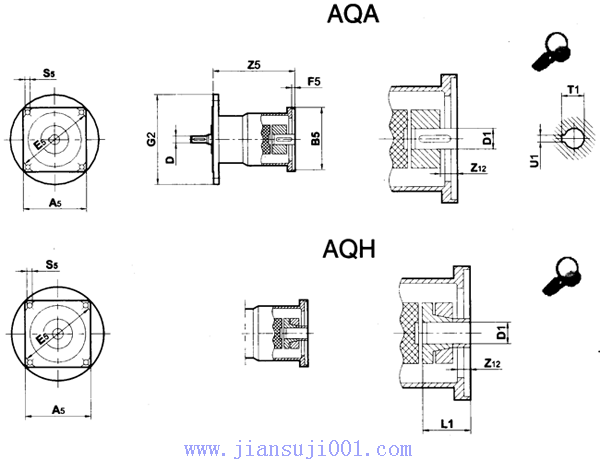 JK系列減速電機(jī)產(chǎn)品附件一伺服電機(jī)接盤