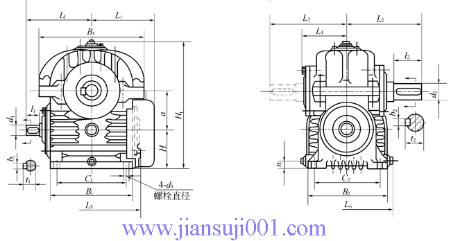 CW系列圓弧圓柱蝸桿減速機(jī)GB9147—88