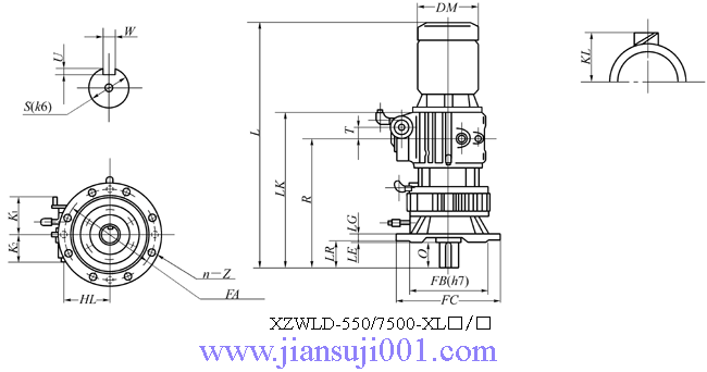 XZWLD-��- XL��/��ϵ�У���ʽ�������c�[���݆�p�ٙC(j��)�M���ͣ����γߴ�