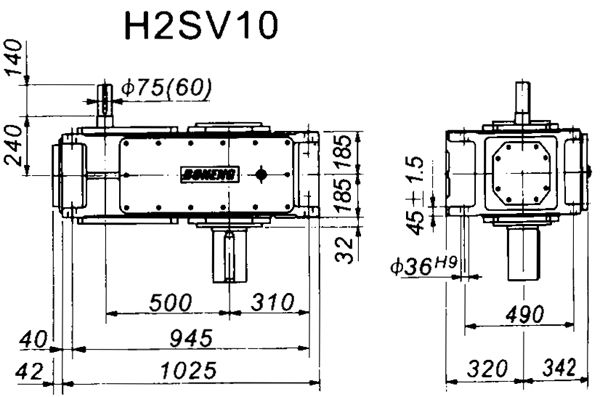 H2SV系列外型及安裝尺寸圖