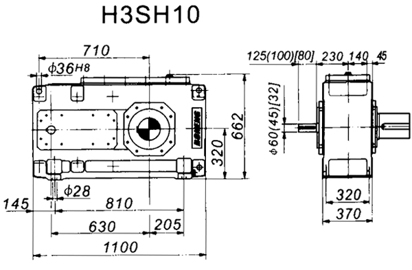H3SH系列外型及安裝尺寸圖