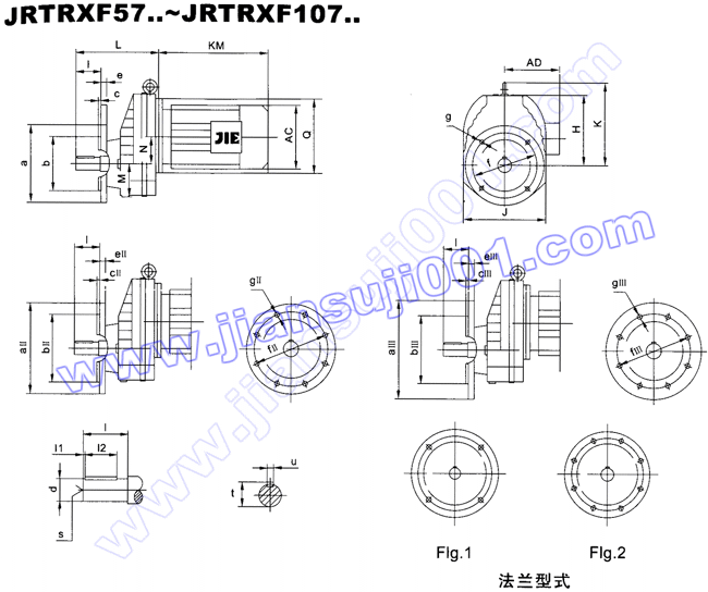 JRTR斜齒輪減速電機