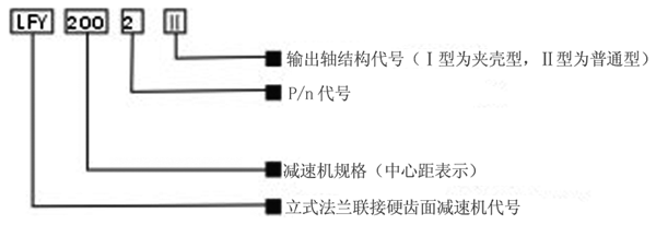 LFY型兩級立式法蘭式硬齒面減速機型號特點