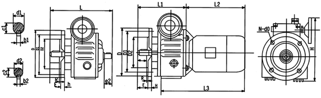 MBL(F)、MBL(F)Y基型法蘭式圖及安裝尺寸