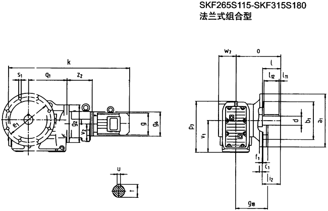 SK系列斜齒輪—蝸旋傘齒輪減速電機(jī)