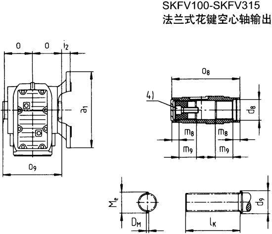SK系列斜齒輪—蝸旋傘齒輪減速電機(jī)